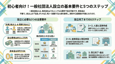 一般社団法人の設立要件を完全解説【初心者向け】