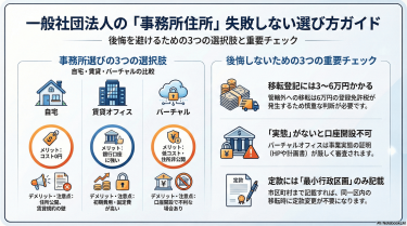一般社団法人の事務所住所の決め方・注意点