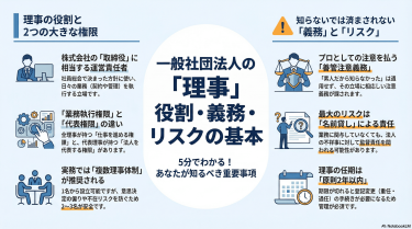 一般社団法人の理事とは｜権限・義務・責任を初心者向けに徹底解説