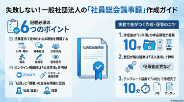 一般社団法人の社員総会議事録の作り方【テンプレート付き】