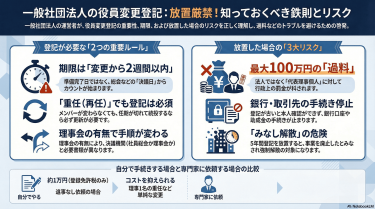 一般社団法人の役員変更登記を完全解説【手続き・必要書類・費用】